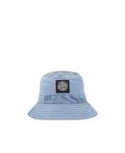 logo-patch bucket hat 3 Blue