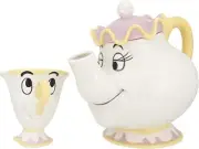 Disney "Beauty and the Beast" Mrs. Potts and Chip Tea Set (Teapot Cup Set Boxed
