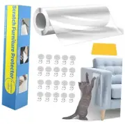 Cat Scratch Furniture Protector,11.8"x118" Single-Sided Sticky Couch Protector