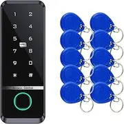 Magnetic Door Lock, Biometric Fingerprint Access Controller Keypad IP66 Waterproof RFID IC Card Standalone Door Access Control System,Home Security(TF108EM-10 Key) FANDIAO