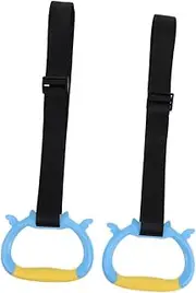 INOOMP 1 Pair Children Pull Up Rings Gym Equipment for Kids Indoor Training Adjustable Fitness Rings for Pull Up and Hanging Exercises