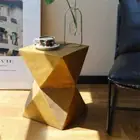 Modern Lightweight Concrete Side Table Garden Stool Accent End Table In/Outdoor