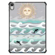 iPad Air 11-inch (M2/M3) iPad Impact Case sunset dolphin waves ipad