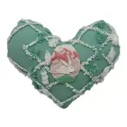 NEW Handmade Heart Easter Bunny Egg Pillow Chenille Bedspread Quilt Appliqués