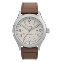 在飛比找momo購物網優惠-【TIMEX】天美時 遠征系列 經典手錶(米x棕色 TXTW