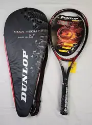Dunlop MaxTech Tennis Racket w/ Cover - 4 1/2 in, Unstrung, MP, New Old Stock