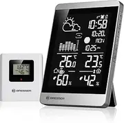 Bresser ClimateTemp NDV-NEO Wireless Weather Station with Outdoor Sensor, Temperature and Humidity Display, Weather Forecast, Frost Warning, Vertical
