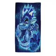 Cute Gift September Sapphire Birthstone Lil Dragon Beach Towels Medium Large Extra Large