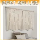 Large 43.3" Boho Macrame Wall Hanging with Tassels - Chic Decorative Tapestry