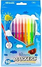 Fine Line Washable Markers, 10 Colors