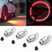 4pcs Red LED Tyre Tire Air Valve Stem Cap Flashing Lights Accessories Universal (for: Honda)