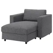 VIMLE chaise longue, Lejde grey/black