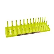 Hansen Global 38073 3/8" SAE 3-Row Socket Tray - Hi-Viz Yellow