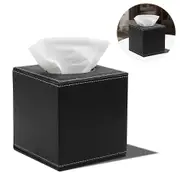 Pu Leather Tissue Box Holder - Square Napkin Holder Paper Case Dispenser