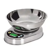 Stainless Steel Kitchen Scale Digital Commercial Electronic Weight Food And Bowl
