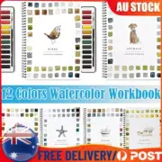 Watercolor Workbook Set Beginner Friendly Watercolor Workbook Set 12 Colors New