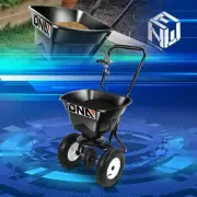 80lb Walk-Behind Broadcast Spreader Garden Seeder w/ Wheels for Farm Seeding