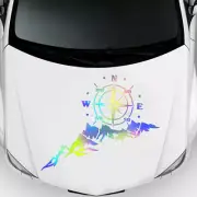 Compass Mountain Sticker for Car Hood Side Body Door Decor Decal DIY Accessories (for: Renault)