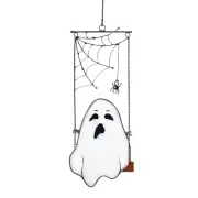 Cute Ghost Stained Glass Window Hangings Spider Web Stained Glass Suncatcher