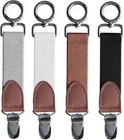 [Paifeancodill] 4 Pcs Hat Clips for Travel on Bag, Hat Clips, Elastic Cap Clips Travel Accessory Hat Companion, Scarf Mitten Clips, Heavy Duty Clips Hat Attacher Hat Holder for Handbag Backpack Luggage