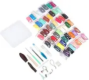 Needle Felting Kit 50 Colors Wool Roving Kit Needle Felting Starter Set Wool Felt Tools Wool Yarn Supplies for DIY Craft