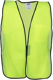 Cordova V101 General Purpose, Type O, Non-Rated, Lime Mesh Vest, Hook & Loop Closure, No Reflective Tape, One Size Fits Most, 10-Pack