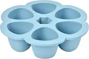 BEABA 6-Compartment Multiportions Silicone Food Storage, 150 ml Capacity, Blue