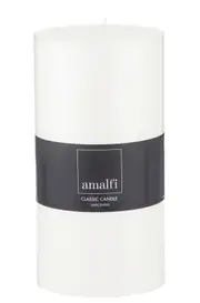 Amalfi Classic Wide Pillar Candle 95Hrs Burning Wax Unscented Candle Home Decor