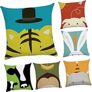 CHILDWEET 1pc Super Soft Cartoon Animal Pillow Case Pillowslip for Sofa Couch Pillow Cover Home Decor Comfortable Touch for Living Room Bedroom