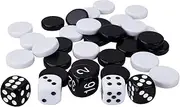 Andux Chess Backgammon Plastic Figures Only Farmers SLQQZ-02 (Backgammon Stones)