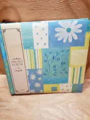 2005 Hobby Lobby blue yellow floral patchwork photo album NEW