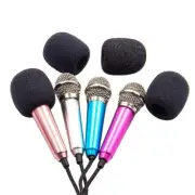 Mini 3.5mm Stereo Mic Portable Karaoke Microphone for Phone PC Laptop Desktop KT