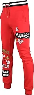 Screenshotbrand Mens Hip Hop Premium Slim Fit Track Pants - Athletic Jogger Bottom with Side Taping