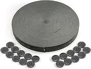 Flat Sewing Band Spool with Buttonholes, Elastic Stretchable, Ideal for DIY Waistbands and Necklines (Black, 3/4 inch × 20 Yards)