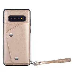Samsung Galaxy S10+ S10 S10e S9+ S9 S8+ S8 保護殼相片層插卡背蓋手機殼含掛繩