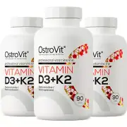Vitamin D3 + K2 -90 TABS- High Dose- Optimal Support for Immune System and Bones