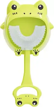 Kid Toothbrush, U Shaped Baby Toothbrush, Food Grade Soft Silicone Brush Head wi