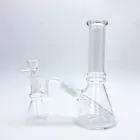 Thick 8'' Clear Glass Bong Pyrex Water Pipe Smoking Hookah Bubber W/Ash Catcher
