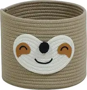 T&T Homewares Small Sloth Baskets for Baby Diaper Organizer, Nursery Storage, Nursery Room Decor, Kids Room Organizer, Pet Toy Storage