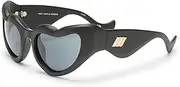[Le Specs.] Le Specs Female Fast Love Matte Black Cat-Eye Sunglasses