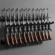 BlackSmith Indoor Gun Rack Heavy Duty Steel Shotgun Rifle Rack with Holds Gun Rack Wall Mount Gun Display Stand Rifle Storage Holder