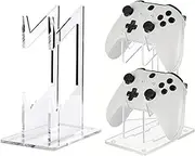 nymus 2-Tier Controller Holder Game Controller Holder Stand for Desk, Universal Storage Organizer Controller Stand for Xbox, Transparent