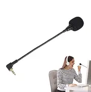 shjxi Tiny Mic, Helmet Microphone, 3.5mm Mic Replacement, Dynamic Microphone, Portable Headphones Mic, Portable Dynamic Mic Replacement for Headphones and Video Conferencing with Flexible Desig