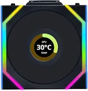 Lian Li UNI Fan SL120 V2 Wireless RGB Gaming Fan with LCD Display - 120mm - Black - Premium Cooling