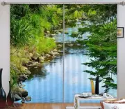 3D Creek Grass Tree ZHUA497 Blockout Photo Curtain Fabric Window Amy