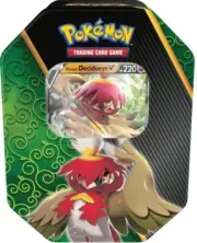 Pokemon TCG Divergent Powers Tin Hisuian Decidueye V with 4 Booster Packs