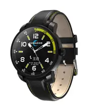 H2 Wireless Charge 5ATM luminous Hands Sleep Monitor Social Message View Fitness Smart Watch BLACK YELLOW COLOR