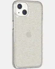 Sparkle Stardust Case Cover for iPhone 14 / iPhone 13 Tech21 Rose Gold + Glass