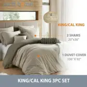Swift Home_ Prewashed Crinkle Reversible Duvet Cover, King/Cali King