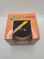 Orange Cheetos With Cheetah Mascot Noodle Bowl and Chopsticks Set